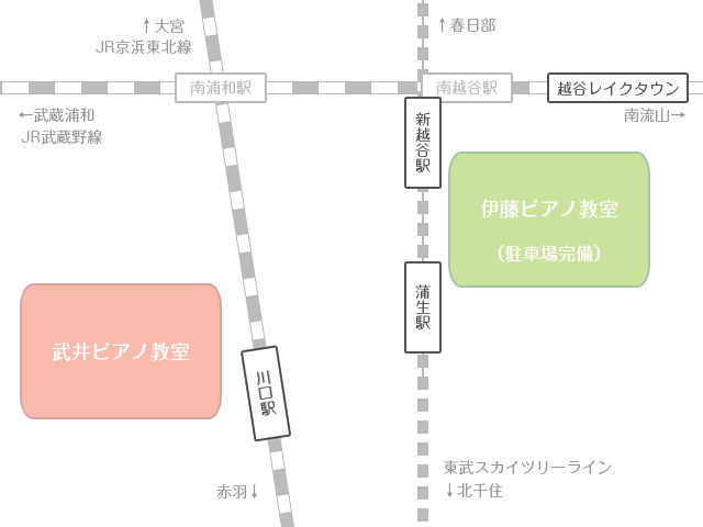 蒲生 川口 のピアノ教室・アンプレセピアノ教室 地図
